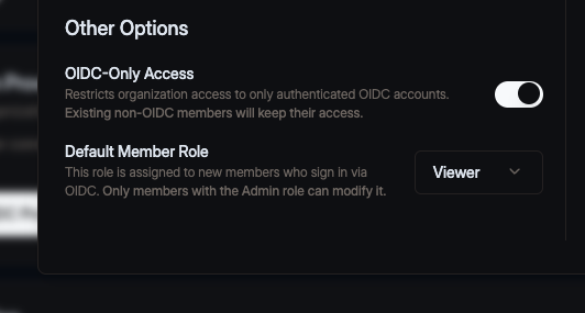 Default Member Role Setting